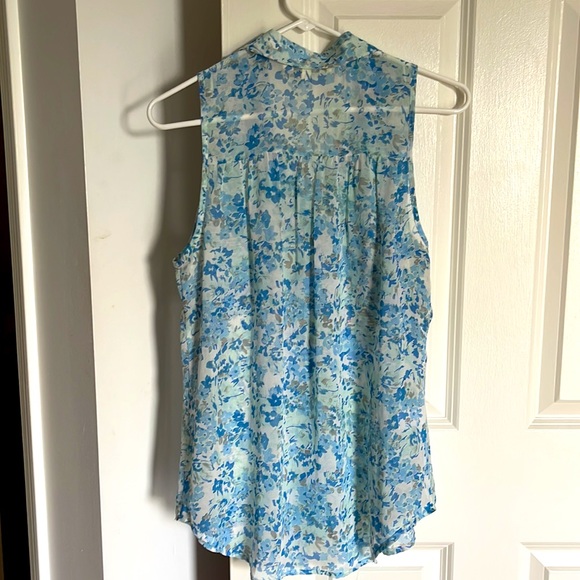 Daniel Rainn Sleeveless Sheer Floral Ladies Top - Size Medium - Picture 3 of 3